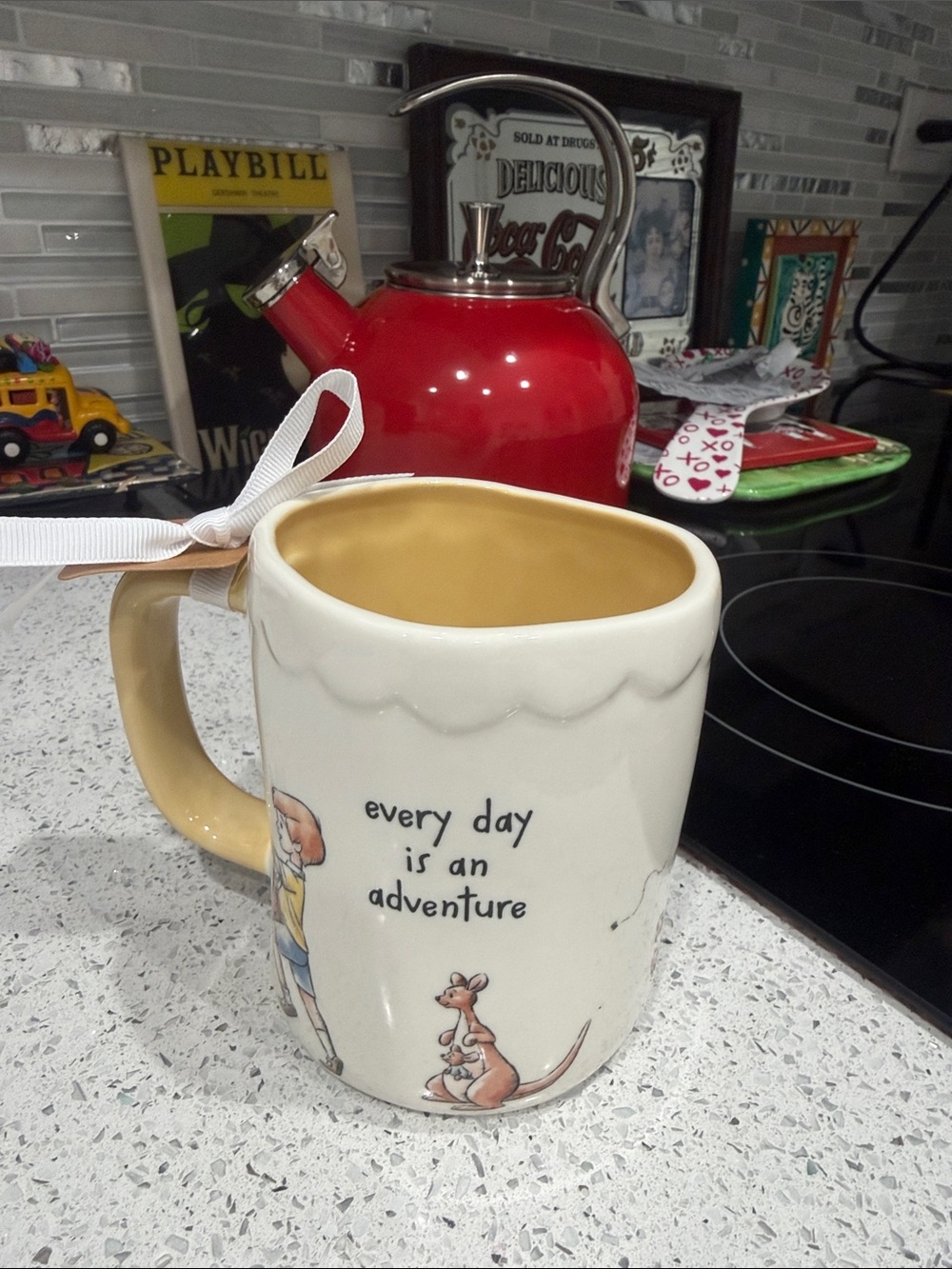 Disney Winnie the Pooh Every Day Is An Adventure Ceramic Mug - Cream and Tan